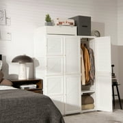 Gymax Portable Closet Clothes Foldable Armoire Wardrobe Closet w/8 Cubes Hanging Rods