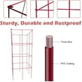 thumbnail image 6 of Slsy 40” PVC-Coated Steel Square Tomato Plant Cage with 3-Tier Trellis (4 Count), 6 of 9