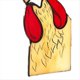 thumbnail image 2 of 3 Uds., Divertido Gallo Que Mira Furtivamente, Decoración de Esquina de Ventana, Adorno de Pollo Acrílico Teñido Hecho A Mano, Atrapasol, Colgante de Ventana de Pared, 2 of 5
