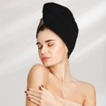 thumbnail image 2 of Yiaed Dreamy Mushroom House Print Hair Cap with Button,Coral Fleece Hair Towel Wrap for Women Wet Hair,Quick Dry Turban for Wet Hair Long Thick Hair, 2 of 5