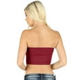 thumbnail image 2 of Womens Seamless Banded Basic Tube Top Solid Bandeau, 2 of 2
