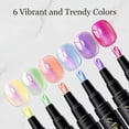thumbnail image 5 of SDOHIG Water Nail Polish Pen Set,6 Colors Iridescent High-Shine Nail Art Pens,Air Dry No UV/LED Lamp Needed, Quick-Drying&Rainbow Shimmer Finish,DIY Nail Art Kit for Kids&Adults, 5ml Each Style C, 5 of 8