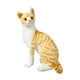 thumbnail image 2 of Juguete de peluche de gato, animal de peluche de gato, cara expresiva, abrazable, gato de peluche realista amarillo 25 cm, 2 of 9