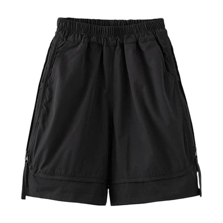 Miluxas Boys Cargo Shorts Outdoor Quick Dry Hiking Shorts Lightweight Athletic Short with Pockets Black 13-14 Years