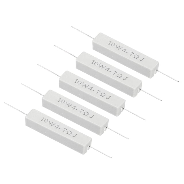 Unique Bargains 5 Pcs Résistances 4.7 Ohm, 10W Résistance Céramique Kit de Résistance de Puissance Tolérance 5 % pour Adaptateurs Audio