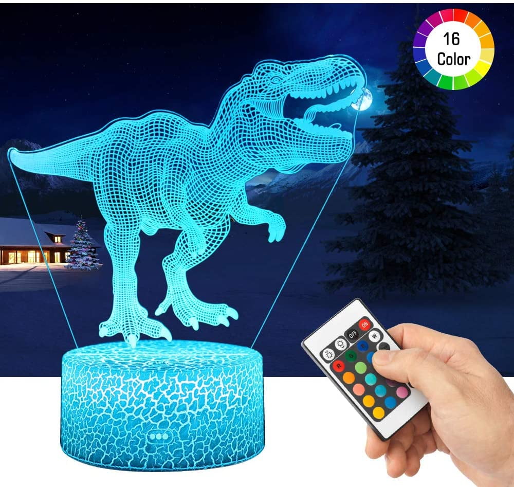 Dinosaur Personalization 3D Night Light Led RGB Remote 16 Colors Birthday Gifts Christmas Gift  Decor