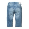 thumbnail image 6 of Men's Flex Stretch Slim Skinny Fit Casual Denim Jeans Shorts, Light Blue Wash (White Stitch), Size 36, 6 of 9