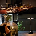 thumbnail image 2 of Rechargeable Table Lamp Dimmable Metal Cordless Waterproof Touch Night Light Esthetics Desk Lamp, 2 of 5