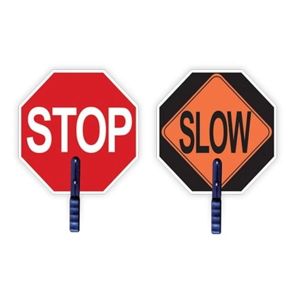18 in. Stop & Slow Paddle, Orange & Black