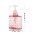 thumbnail image 4 of Unique Bargains 1 Pc Simple Square Soap Pump Dispenser for Bathroom Laundry Rooms 250ml Clear Pink, 4 of 6