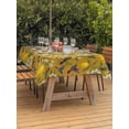 thumbnail image 3 of Outdoor Tablecloth with Umbrella Hole for Patio/Picnic/Party/Camping, Orange Yellow Lemon Birds Waterproof Table Cloth Rectangle Table Cover Washable, Summer Botanical Tropical (60"x 84"), 3 of 8