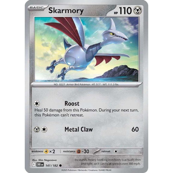 Pokemon Destined Rivals Common Skarmory #141