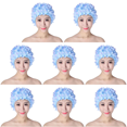 thumbnail image 1 of Gorro de baño con flores en 3D, gorro transpirable para deportes acuáticos, accesorios para piscina (azul), 1 of 4