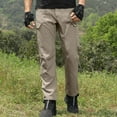 thumbnail image 2 of Men's Waterproof Hiking Cargo Pants with 8 Pockets, Quick-Dry Lightweight Fabric for Outdoor Camping, Fishing, and Work (Durable & Functional Design, No Belt Included),Khaki 2XL, 2 of 5