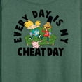 thumbnail image 3 of Hey Arnold! - Cheat Day - Women's Lightweight French Terry Long Sleeve Shirt, 3 of 5