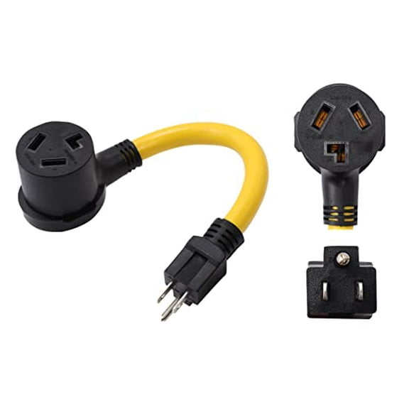 NEMA 5-15P to 10-30R 120V 15 Amp 3 Prong Male Plug to 3 Prong Female Receptacle ONLY for 120V Device EV Charger Welder Power Cord Adapter$$Tools & Hardware Other