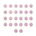 thumbnail image 1 of Qarigey 26 piezas de abalorios con letras iniciales, colgante hecho a mano, abalorio de aleación de doble cara, pendiente artesanal DIY con accesorios Ropa, zapatos y accesorios Miscelánea Violeta Qarigey AP010311-02, 1 of 6