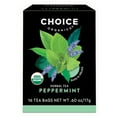 thumbnail image 2 of (6 pack) Choice Organics Peppermint Tea, Caffeine Free Herbal Tea Bags, 16 Count, 2 of 10