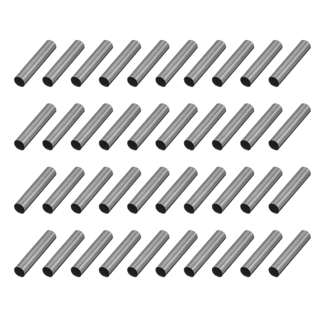 Unique Bargains 40Pack 4x20mm Metal Shoelace Tips Column Shoelace Repair Cords End Tips Black