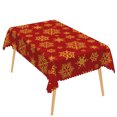 thumbnail image 6 of Nanqianyi Luxury Golden Snowflake Christmas Tablecloth,52"x70",Waterproof Stain Resistant Table Cover For Dining Party Decor, 6 of 6