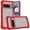 Red, variant on For Google Pixel 9 Pro 6.8inch Ultimate CaseX Transparent Hybrid Case with Metal Buttons And Camera Edges - Black