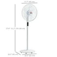 thumbnail image 3 of HOMCOM Height Adjustable Pedestal Fan Oscillating Standing Fan with Remote, 3 of 10