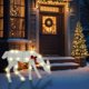thumbnail image 3 of White Flashing Reindeer Christmas Lights Reindeer Christmas Decorations Outdoor Patio Decorations, 3 of 4