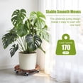 thumbnail image 3 of urorentea 2 Pack 16inch Wooden Plant Caddy with 4 Wheels, Heavy Duty Round Plant Dolly Rollers with Lockable Casters for Outdoor Indoor, Rolling Plant Stand for Large Plant Pots, Flower Pot, Patio, 3 of 8