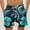#105-Multicolor, variant on Men's Hawaiian Floral Print Swim Trunks with Pockets Elastic Waist Quick Dry Beach Shorts Gifts for Father Multicolor L