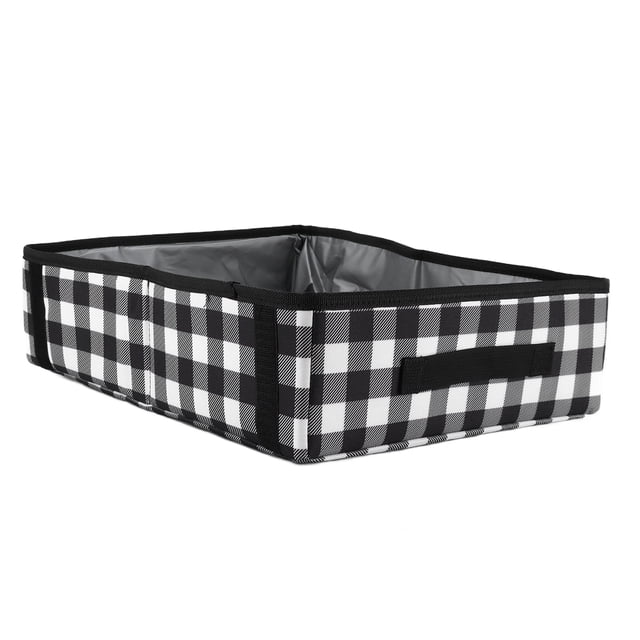 Caja de arena portátil, caja de arena para gatos de viaje plegable impermeable ligera para gatos