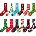thumbnail image 2 of 2023 nuevos calcetines de algodón geométricos del árbol de Navidad calcetines de Navidad de las mujeres de la marea de los alces de Papá Noel, 2 of 4