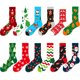 thumbnail image 2 of 2023 nuevos calcetines de algodón geométricos del árbol de Navidad calcetines de Navidad de las mujeres de la marea de los alces de Papá Noel, 2 of 4