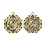 Chinese Feng Shui Tai Chi Bagua Mirror Keychain Lucky Blessing Home Decor Pakua