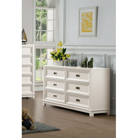 Victoria 6 Drawer Kids Bedroom Storage Dresser Organizer Soft