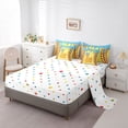 thumbnail image 5 of Erosebridal Light Blue Dripping Baseball Stitch & Waffle Letter L Graphic Bedding Comforter Set 7pcs, Alphabet Graphic Queen Bedding Sets for Boys And Girls Kids,Lightweight Room Decor, 5 of 6