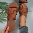 thumbnail image 3 of Women’s Open-Toe Hollow Flat Sandals, Comfortable Casual Slippers for Summer Beach & Outdoor Fashion, 42, 3 of 7