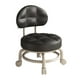 thumbnail image 2 of Taburete con ruedas perfecl con respaldo giratorio 360 degree negro, 2 of 8
