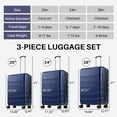 thumbnail image 6 of Carry-On Luggage, 24 inch Hard Shell Rolling Suitcase for Travel Expandable Lightweight with Spinner Wheels TSA Lock,Blue, 6 of 7