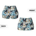 thumbnail image 5 of Lsque Butterflys Pattern High Waisted Biker Shorts for Women-Tummy Control Fitness Athletic Workout Running Yoga Gym Shorts,Moisture-Wicking-Medium, 5 of 9