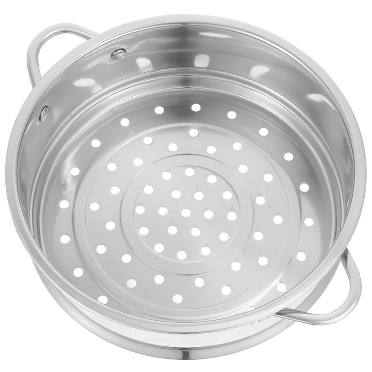 Nuolux Steamer Basket Pot Insert Steaming Food Stainless Steel Steam Metal Bun Kitchen Cooking Fish Dim Sum Vegetable Pan, Size: 18 cm
