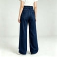 thumbnail image 6 of JUSLIO Jeans for Girls,Dark Wash Denim Pants Classic Button‑Zip Fly Relaxed Wide Leg Jeans for Kids Blue 12-13 Years, 6 of 7