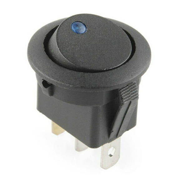 BTOER Interrupteur Rond à Bascule Voiture Éclairage LED Interrupteur Rond LED 20A DC12V Accessoires Bateau Interrupteur Marche/arrêt 2.4cm*2.4cm*3cm