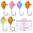 thumbnail image 3 of Glow Ice Fishing Jigs Mini Jig Heads Lures Kit Night Fishing Sinking Baits For Winter Panfish, 3 of 8