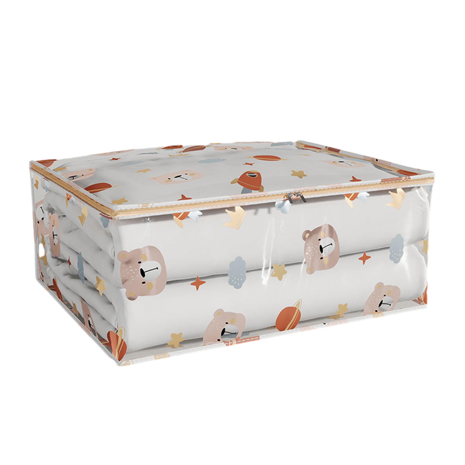 Sac De Rangement Pour Lit Queen Size Avec Fermeture à Glissière, Vêtements Fenêtre Transparents