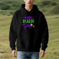 thumbnail image 3 of Men's Long Sleeve Hooded Pullover Sweatshirt with Pockets - Colorful ' MARD GOURS ' Text & Stars Design Relaxed Fit, 3 of 7