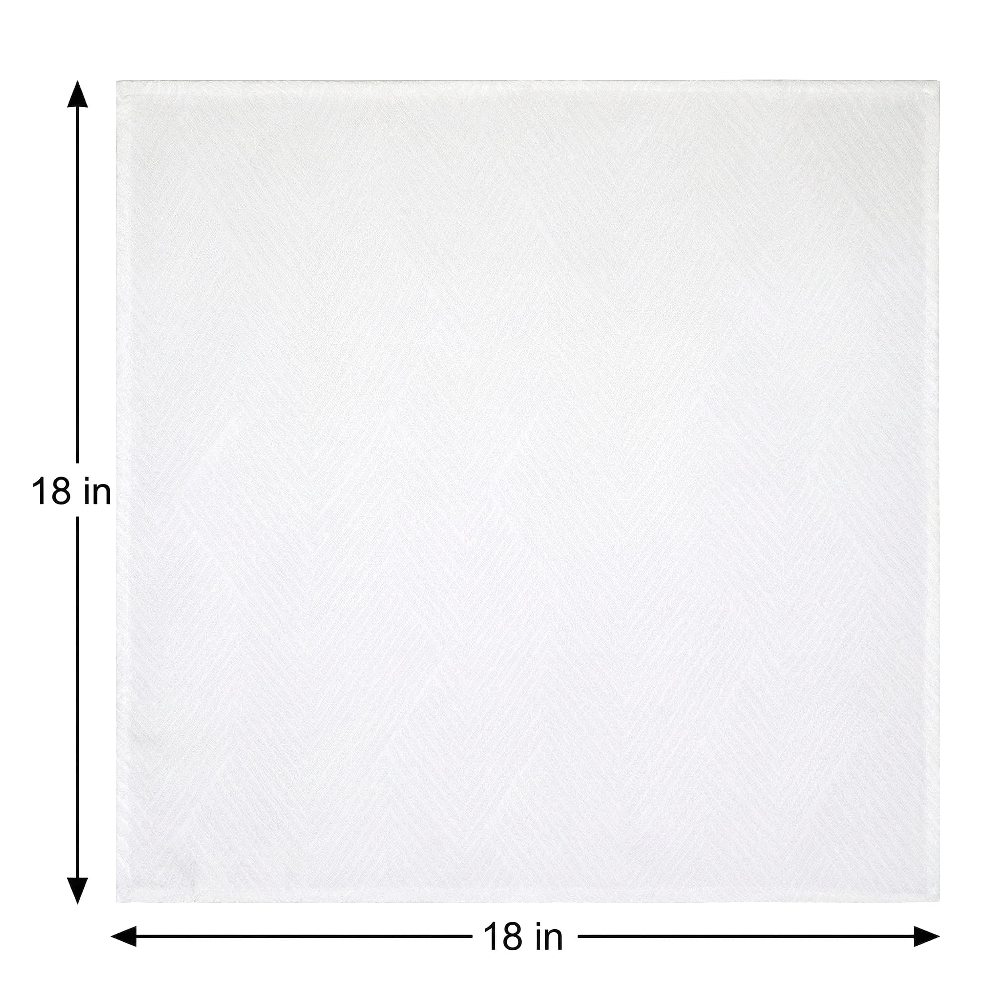 Unique Bargains 6 Pack Cotton Washable Reusable Dinner Napkins for Events White 18"x18"