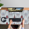 thumbnail image 4 of Long Mouse Pads for Desk,Light Blue Christmas Tree Pattern Desk Mats on Top Of Desks, Desk Mouse Pad Extra Large with 3mm Non-Slip Base and Stitched Edge for Gaming,Office,Work,Home 47.3x23.6in, 4 of 5