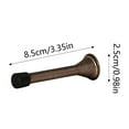 thumbnail image 3 of Flexible Spring Door Stopper with Rustproof Screw and Rubber Bumper Tips, Heavy Duty Low Mounted Wall Door Stop,Satin Nickel Door Stopper for Bottom of Door,Ideal for Home,Office,Interior Doors, 3 of 4