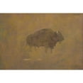 thumbnail image 2 of Albert Bierstadt 18x14 Black Ornate Wood Framed Double Matted Museum Art Print Titled - Buffalo in a Sandstorm (19th Century), 2 of 5