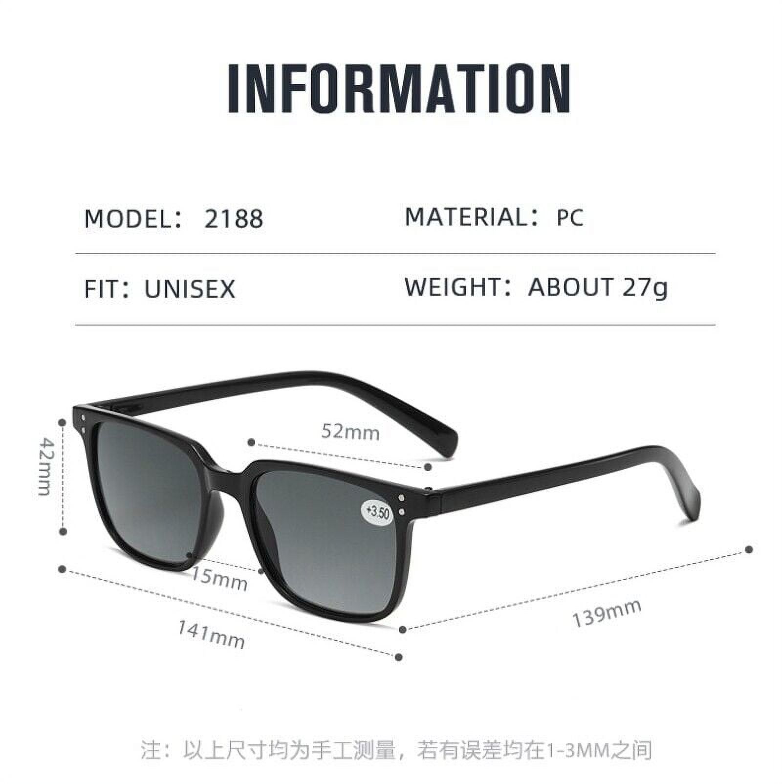 3 Pairs Mens Womens Unisex Reading Sunglasses Magnified Full Tinted ...